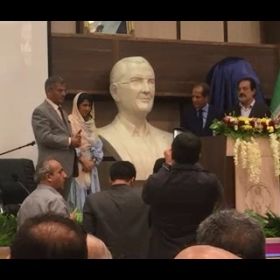 Unveiling and installing the statue of Dr. Mohammad Massoud Mansouri